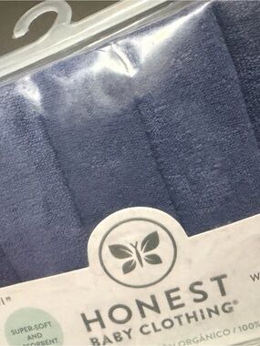 The Honest Company Navy Baby Bath Towel - Soft Cotton